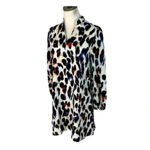 Shein White Multi Color Midi Dress